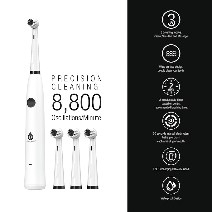 Pursonic Rechargeable Electric Toothbrush, , large