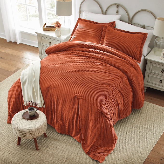 Color Connection Corduroy Down-Alternative Comforter Set, , large