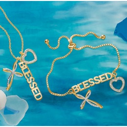 Diamond Blessed Multi-Charm Jewelry, , large