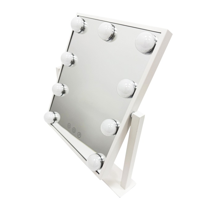 LED Vanity Makeup Mirror with Adjustable Light Temperature Settings, White, large