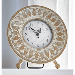 Jasper Carved Tabletop Clock, , large