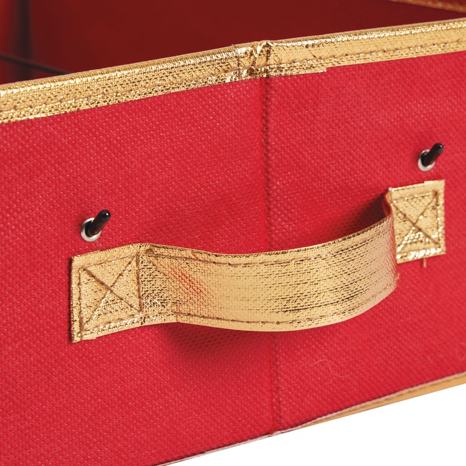 Simplify Gift Wrapping and Ribbon Storage Box, Red, large