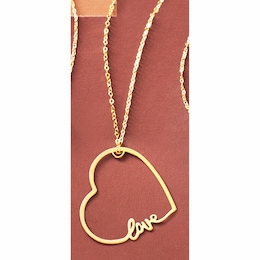 10K Gold Heart/Love Pendant, , large