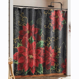 Poinsettia Shower Curtain, , large