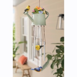 Watering Can Flower Pot Wind Chime, , large