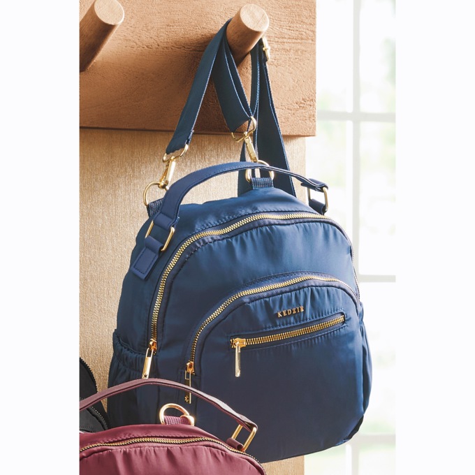  Aire Convertible Backpack with Removable Crossbody Strap, Navy, large