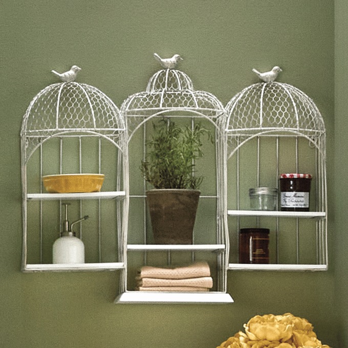 Birdcage Wall Shelf, , large