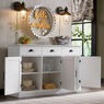 Miller Shaker-Style Sideboard Buffet Cabinet, White, large