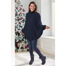 Denise Cable Poncho Sweater, , large