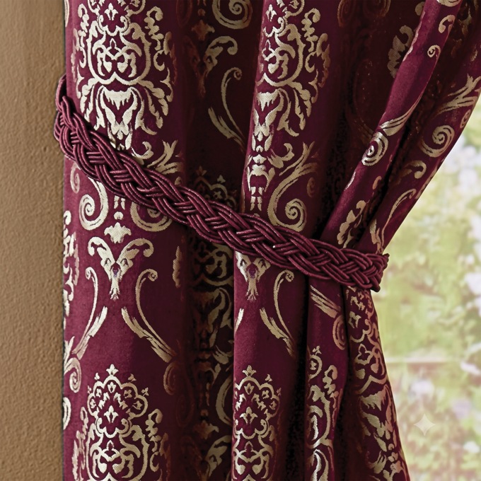 Alicia Window Set, Burgundy Gold, large
