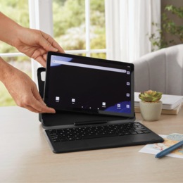 Azpen 10&quot; Android 2-In-1 Tablet with Keyboard, , large
