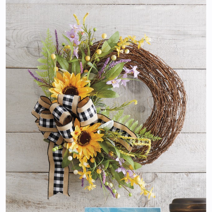 Sunflower Wreath, , large