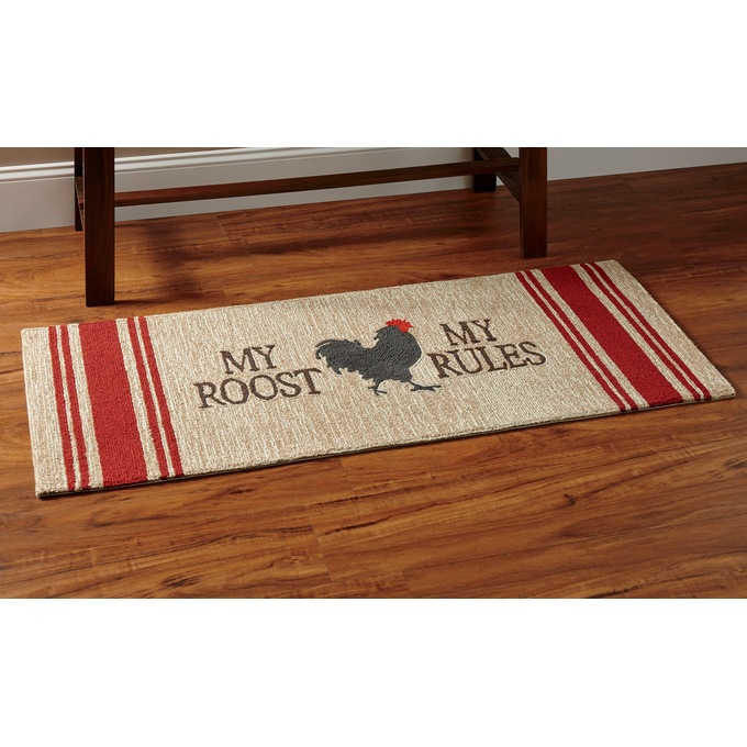 My Roost Hooked Mat & Runner, , large