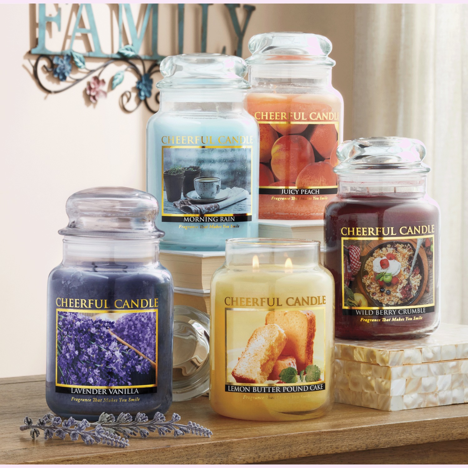 Cheerful Large Jar Candle, 24 Ounces | Seventh Avenue