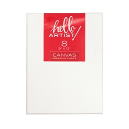 Hello Artist! 8-Piece 9" x 12" Canvas Creativity Pack, , large