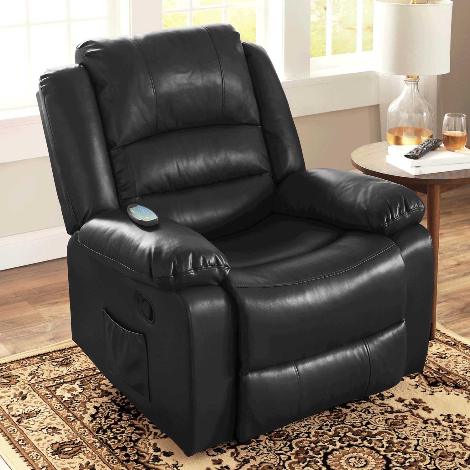 Overstuffed Recliner with Massage | Seventh Avenue