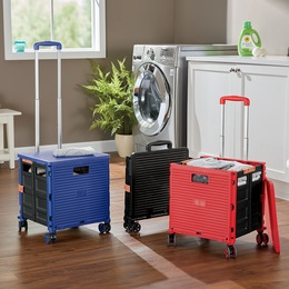 Foldable Utility Cart with Spinner Wheels, , large