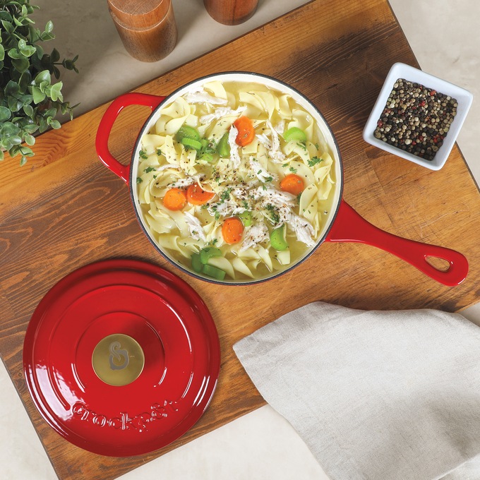 Crock Pot Artisan 3-qt. Enameled Cast Iron Saucepan with Lid, , large