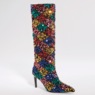 Azalea Wang Jimena Sequin Boot for Women with Checkered Pattern and 3&rdquo; Heel, , large