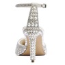 Azalea Wang Davina Ankle Strap 3" Pump with Rhinestones and Faux Pearls, , large