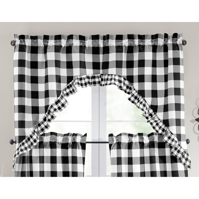 Classic Kitchen Swag Pair, Black, large