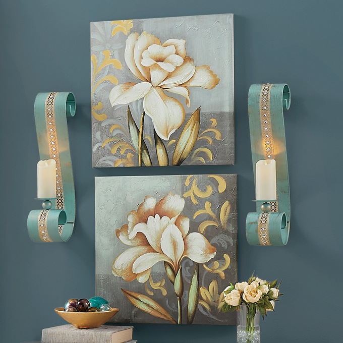 2-Piece Painterly Daffodil Wall Art Set, , large