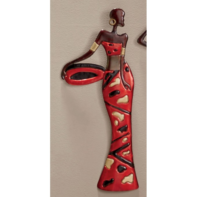 Metal African Lady Wall Art, , large