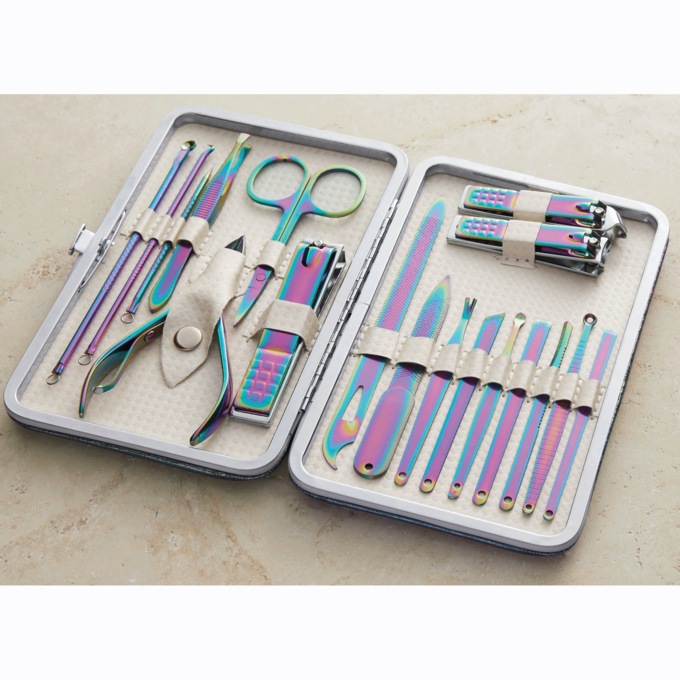 Iridescent 19-Piece Manicure Set, , large