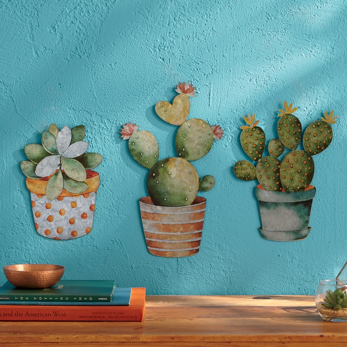 3Piece Cactus Wall Art Set Seventh Avenue