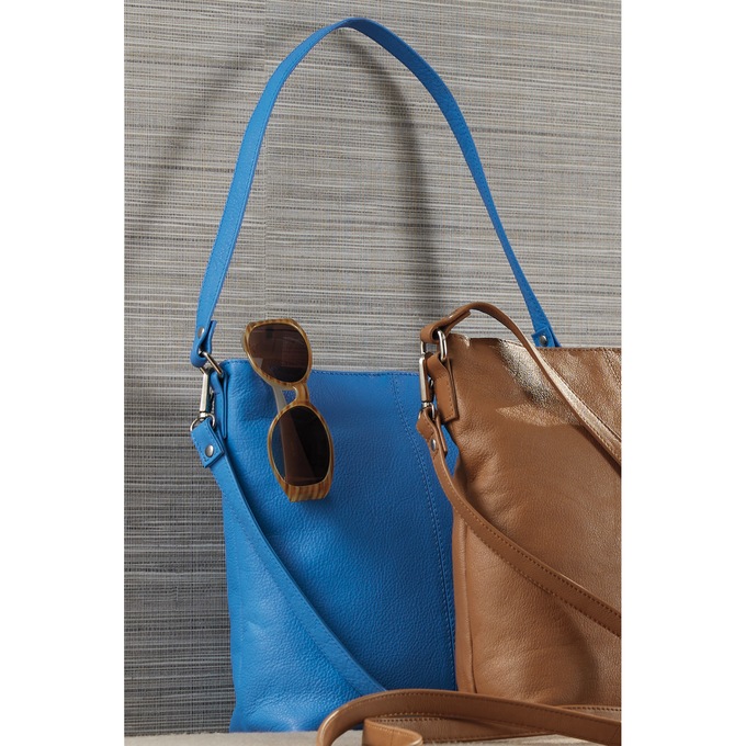 Soft Grain Tote, Blue, large