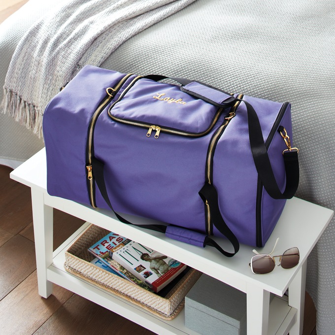 Versatile Multi-Compartment Duffel, Purple, large