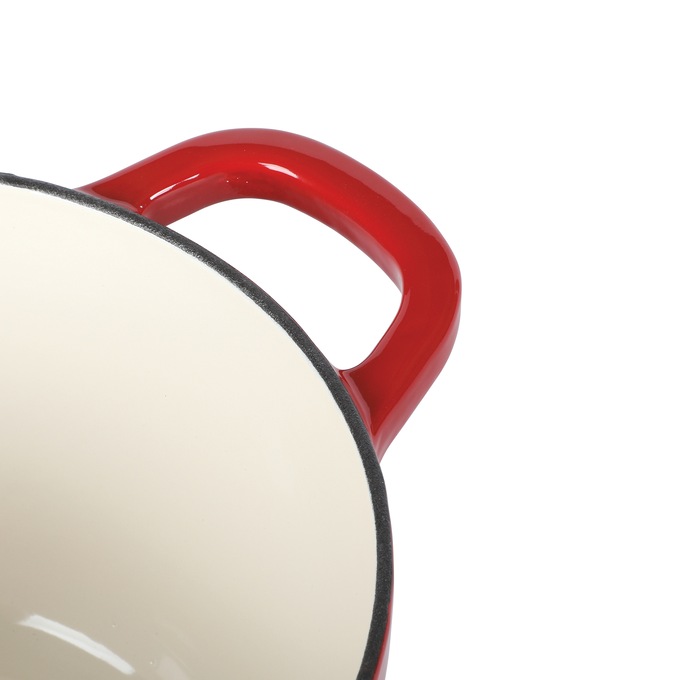 Crock Pot Artisan 3-qt. Enameled Cast Iron Saucepan with Lid, Gradient Red, large