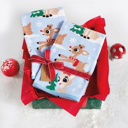 Rudolph 2-Pack Hand Towel Set, , large