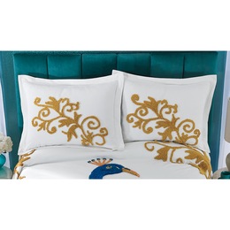 Peacock Chenille Sham, , large