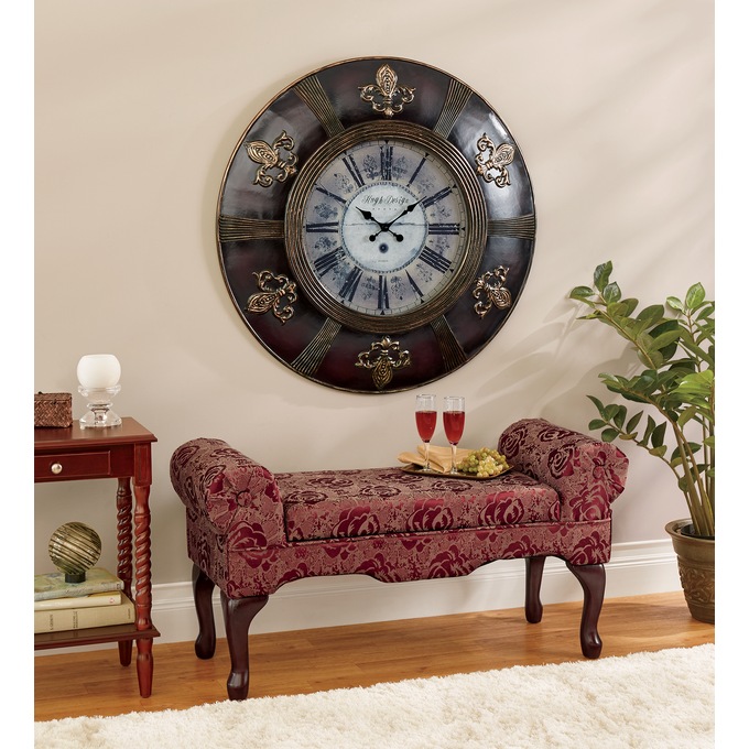 Fleur De Lis Wall Clock Seventh Avenue