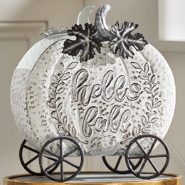 Metal Hello Fall Pumpkin Planter, , large