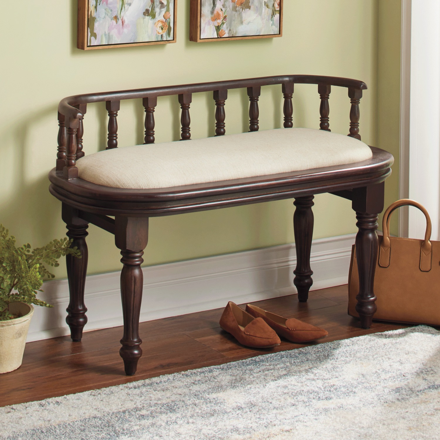 Oblong Traditional Bench | Seventh Avenue