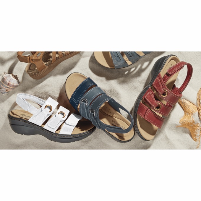 Clarks Merliah 2 Bali Slingback, Red, large