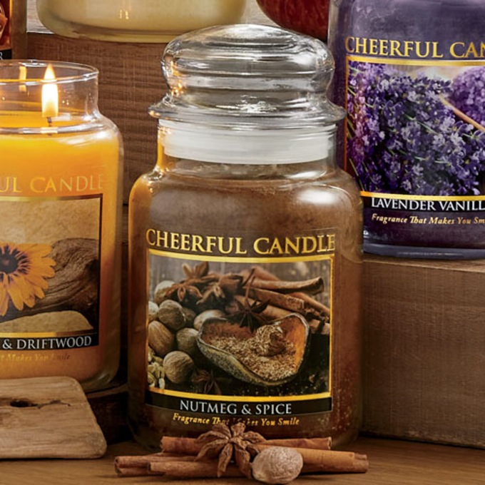 Cheerful Large Jar Candle, 24 Ounces, , large