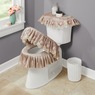 Velvet Toilet Cover Set, , large