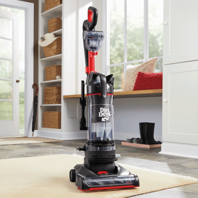 Dirt Devil Multi-Surface Rewind+ Bagless Upright Vacuum Cleaner Machine with Cord Rewind, Powerful Suction, Extended Filtration, Black, , large