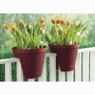 Set of 2 Basketweave Rail Planters, , large