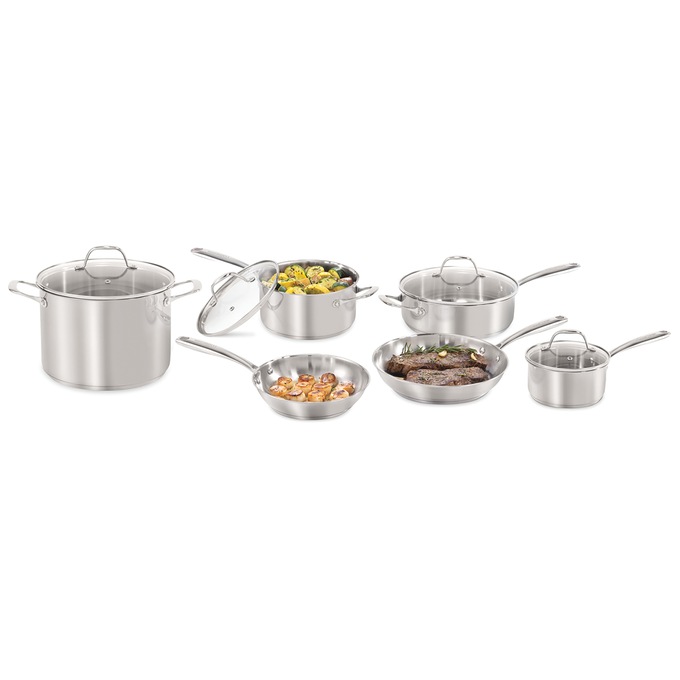 Guy Fieri Flavortown 10-Piece Stainless Steel Cookware Set, , large