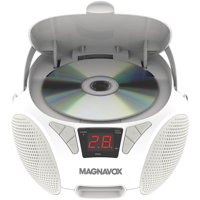 Magnavox Portable CD Boombox, White, large