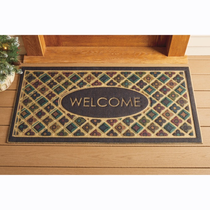 Warm Welcome Indoor/Outdoor Doormat - 24" x 48", , large