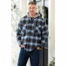 Quilt-Lined Flannel Hoodie, , large