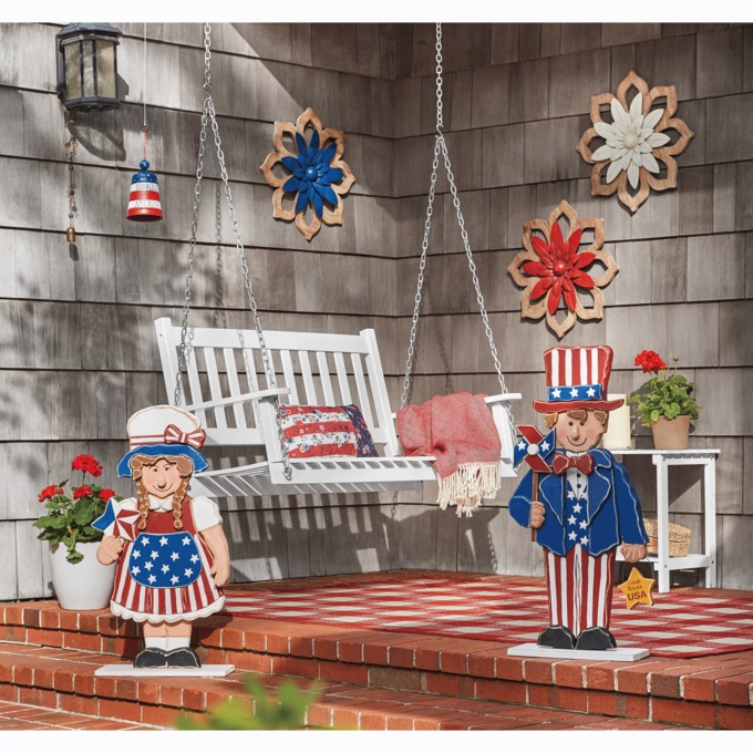 Buy Both and Save — Chunky Wood Patriotic Girl and Boy, , large