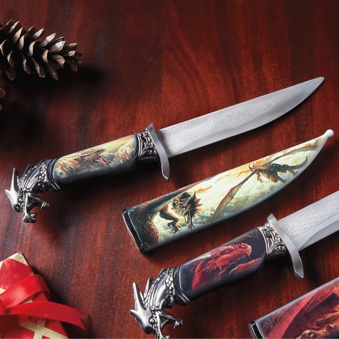 Dragon Knife, Gold, large