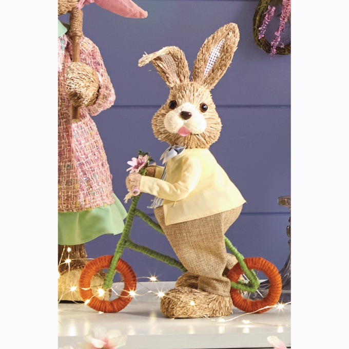 Sisal Bunny on Bicycle, , large