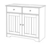 Katie Sideboard Cabinet with Drawers, , large